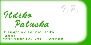 ildiko paluska business card