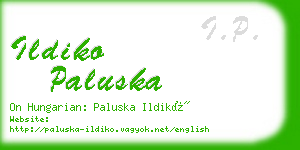 ildiko paluska business card